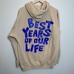 Hangover Hoodies Unisex M / L Tan "Best Years of Our Life" Graphic Sweatshirt